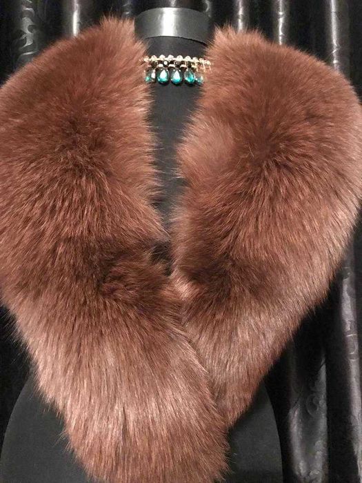 Guler bogat de blana naturala de vulpe - MARO