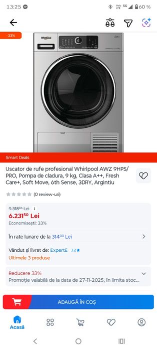 Uscător rufe Whirlpool