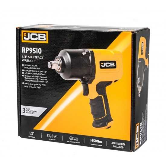 Пневматичен гайковерт с къс шпиндел 1/2" 1450Nm JCB