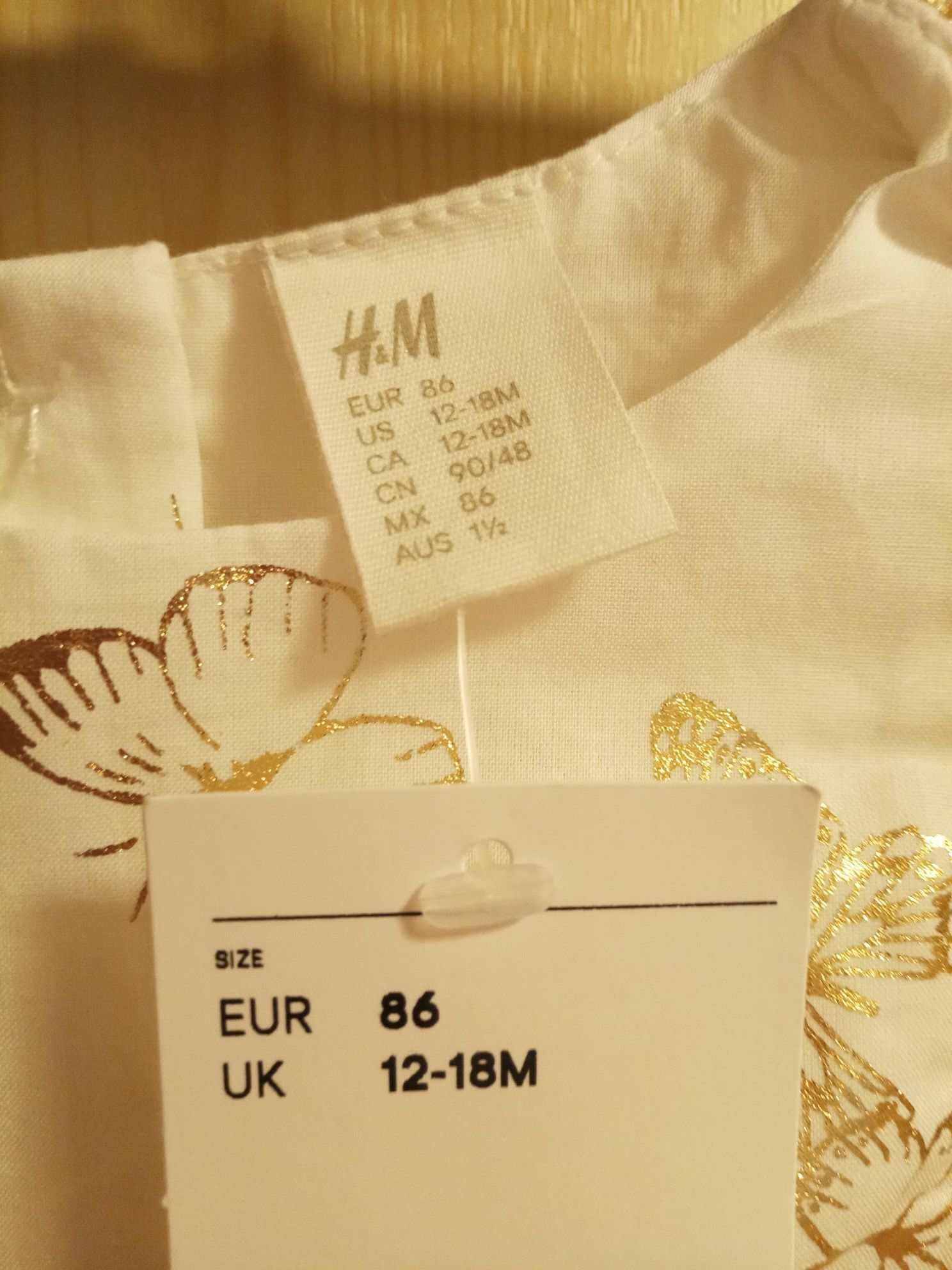 Rochiță -H&M-EUR-86cm-12-18 luni( Noua și nefolosita)