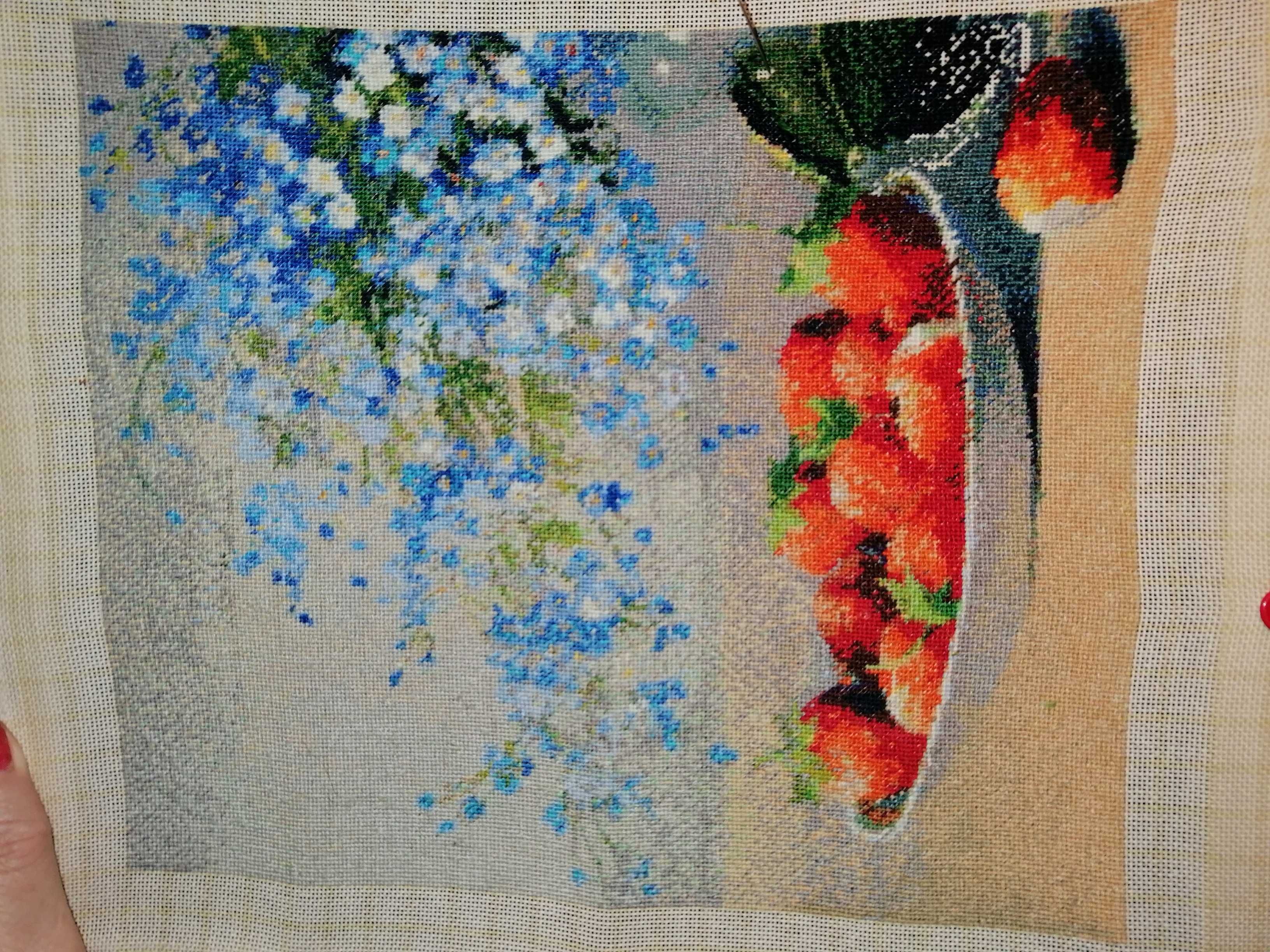 Goblen înrămat, "Căpșuni și flori"