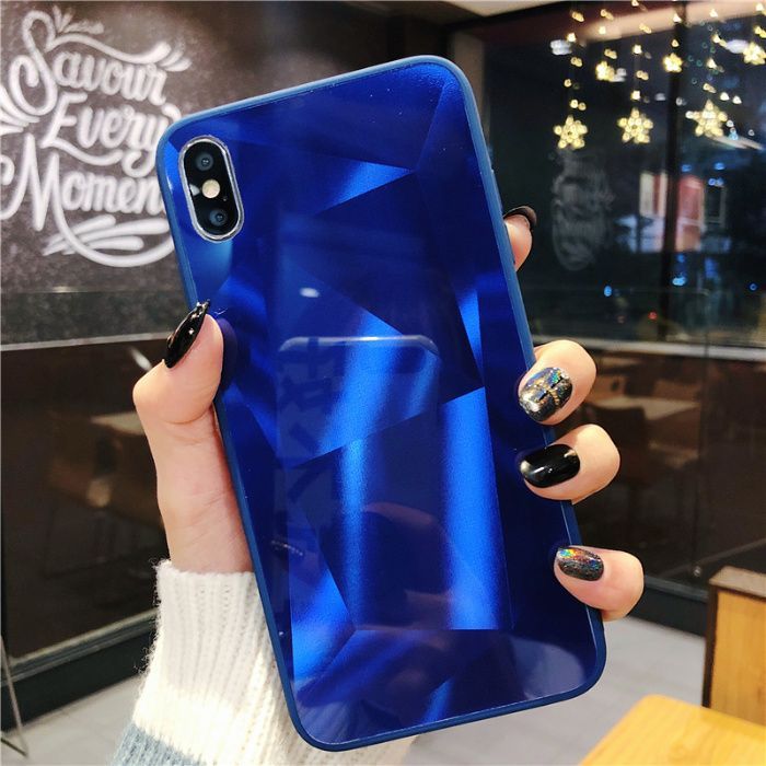 Husa tip oglinda cu model geometric 3D Prism iPhone X , XS, XR, XS Max