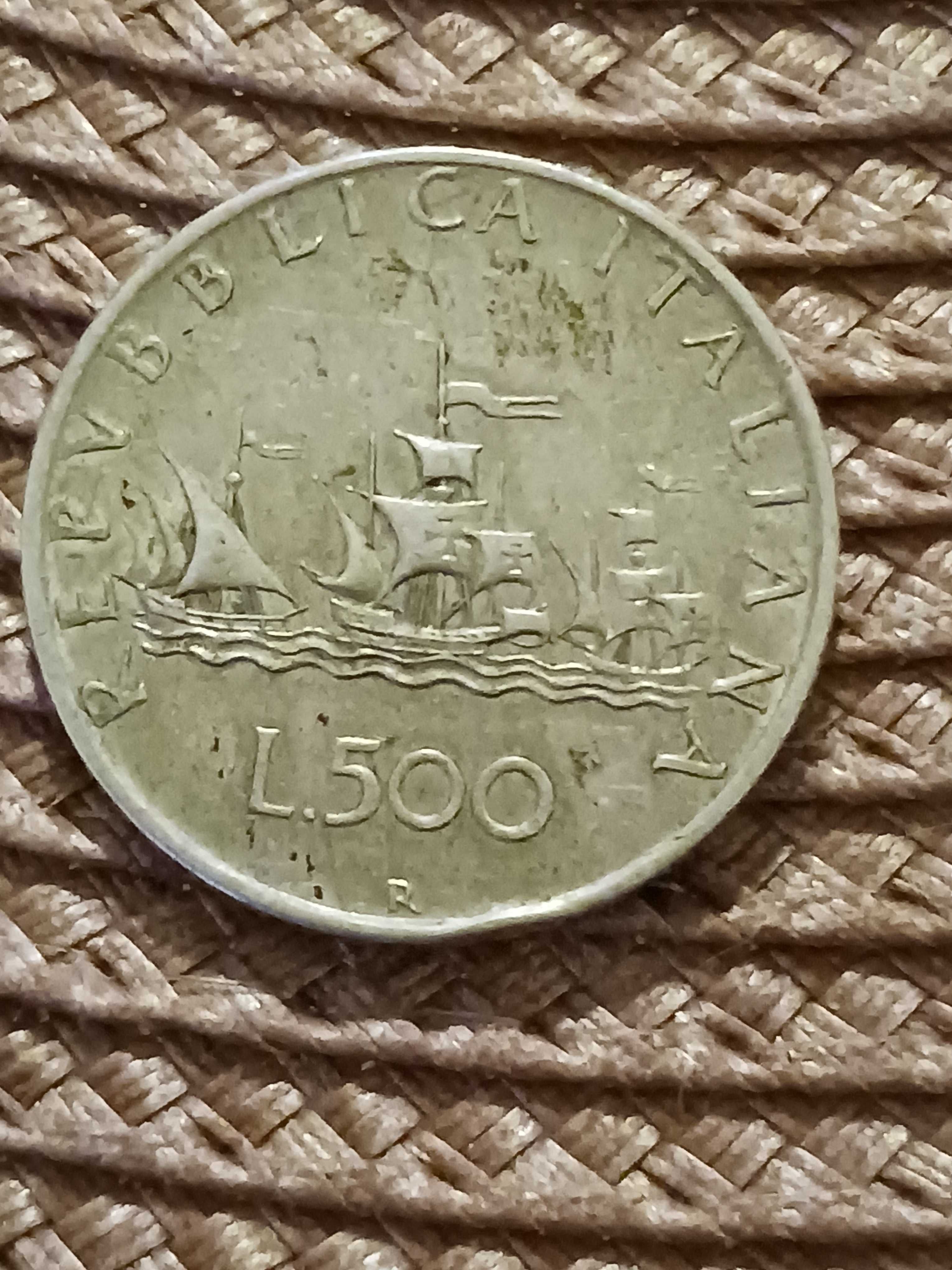 Moneda 500 lire Italia 1950 argint