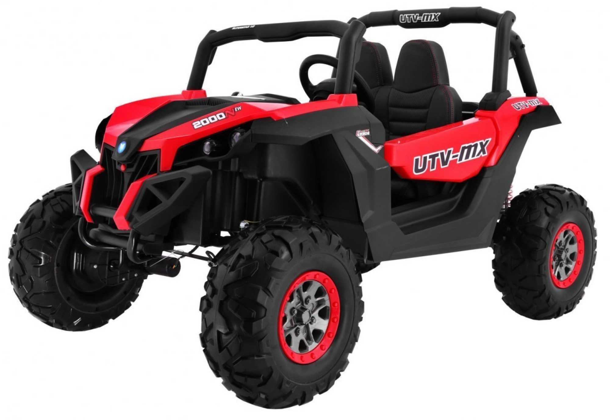 UTV electric copii 1-7 Ani UTVMix 603 cu 2 locuri 4x4 Ecran LCD #Rosu