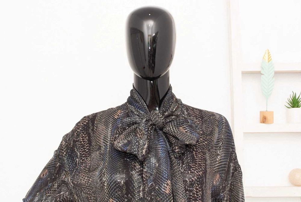 Massimo Dutti дамска блуза змийски принт вискоза 36 S