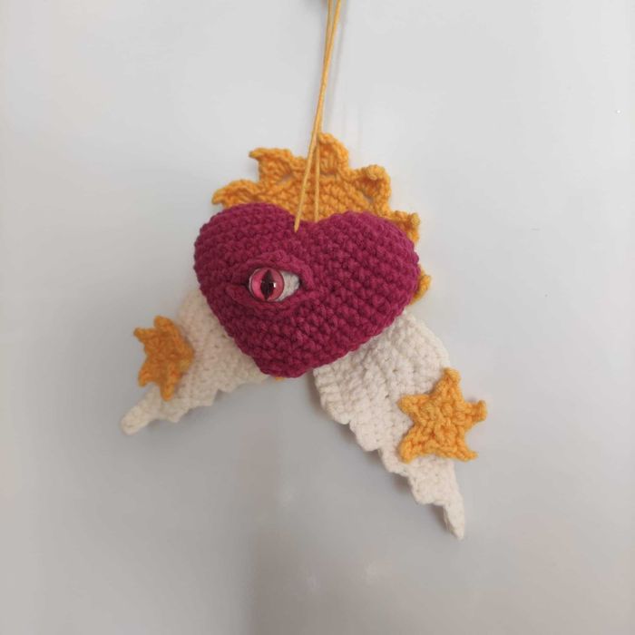 Ръчно плетен орнамент - украса за коледната елха