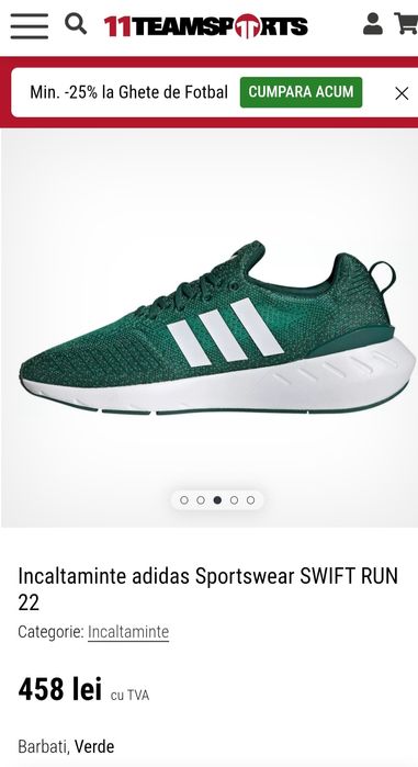adidas Swift run 22 Verde Nr 44