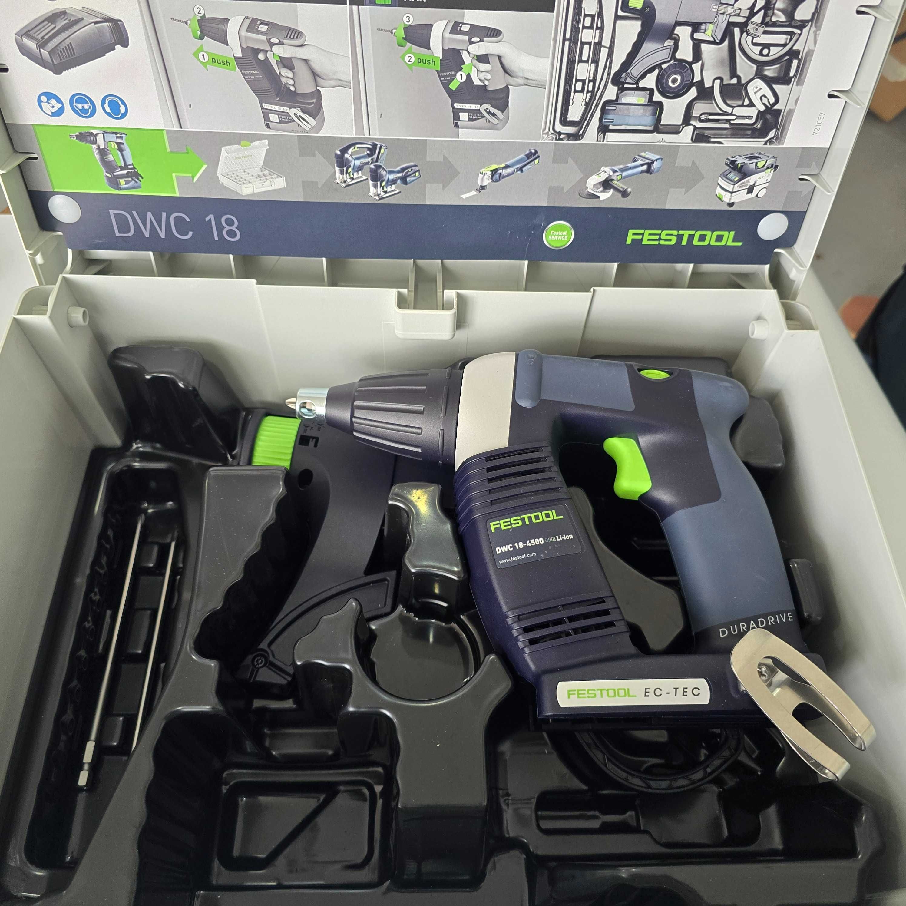Акумулаторен строителен винтовърт Festool  DWC 18-4500 Basic