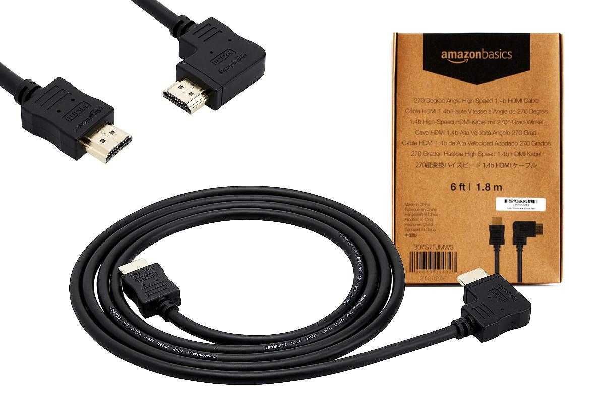 (-79%) Високоскоростен HDMI кабел Amazon 18Gbps/4K/60Hz/ъглов 1.8m