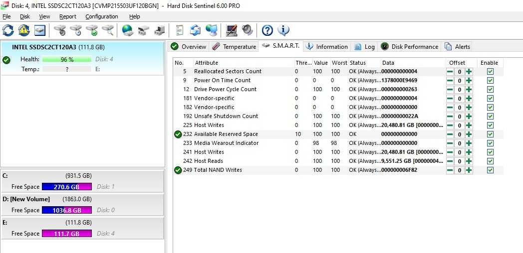 Intel Solid State Drive (SSD) 330 Series, 120GB, SATA 3, 2.5'' - teste