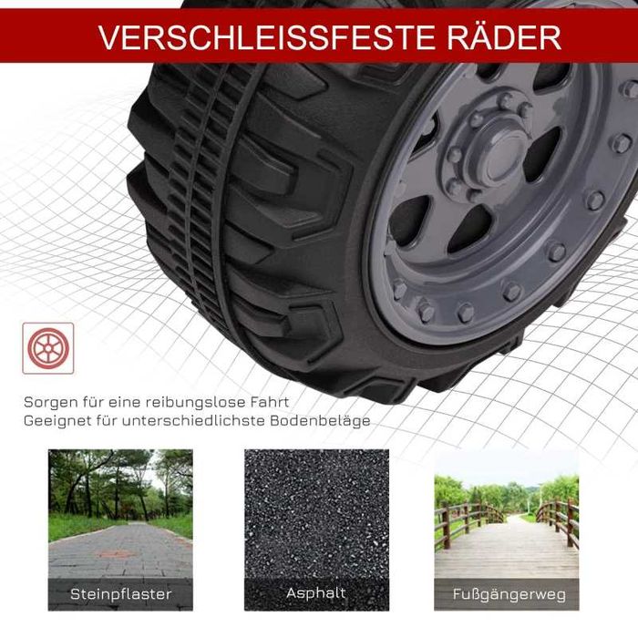 HOMCOM Детско електрическо ATV 6V с функция за движение напред, музика