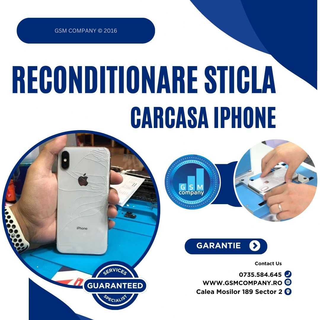 Sticla spate iPhone 14 Pro 13 Mini 12 11 Pro Max cu Montaj și Garanție