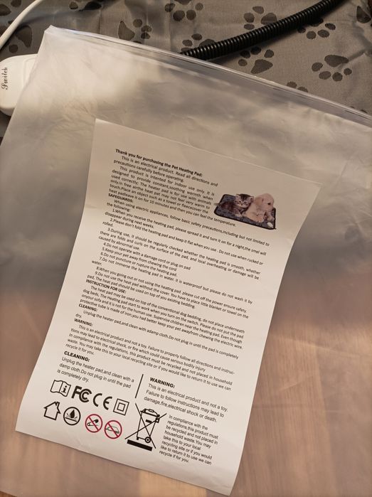 Perna cu încălzire pentru animale