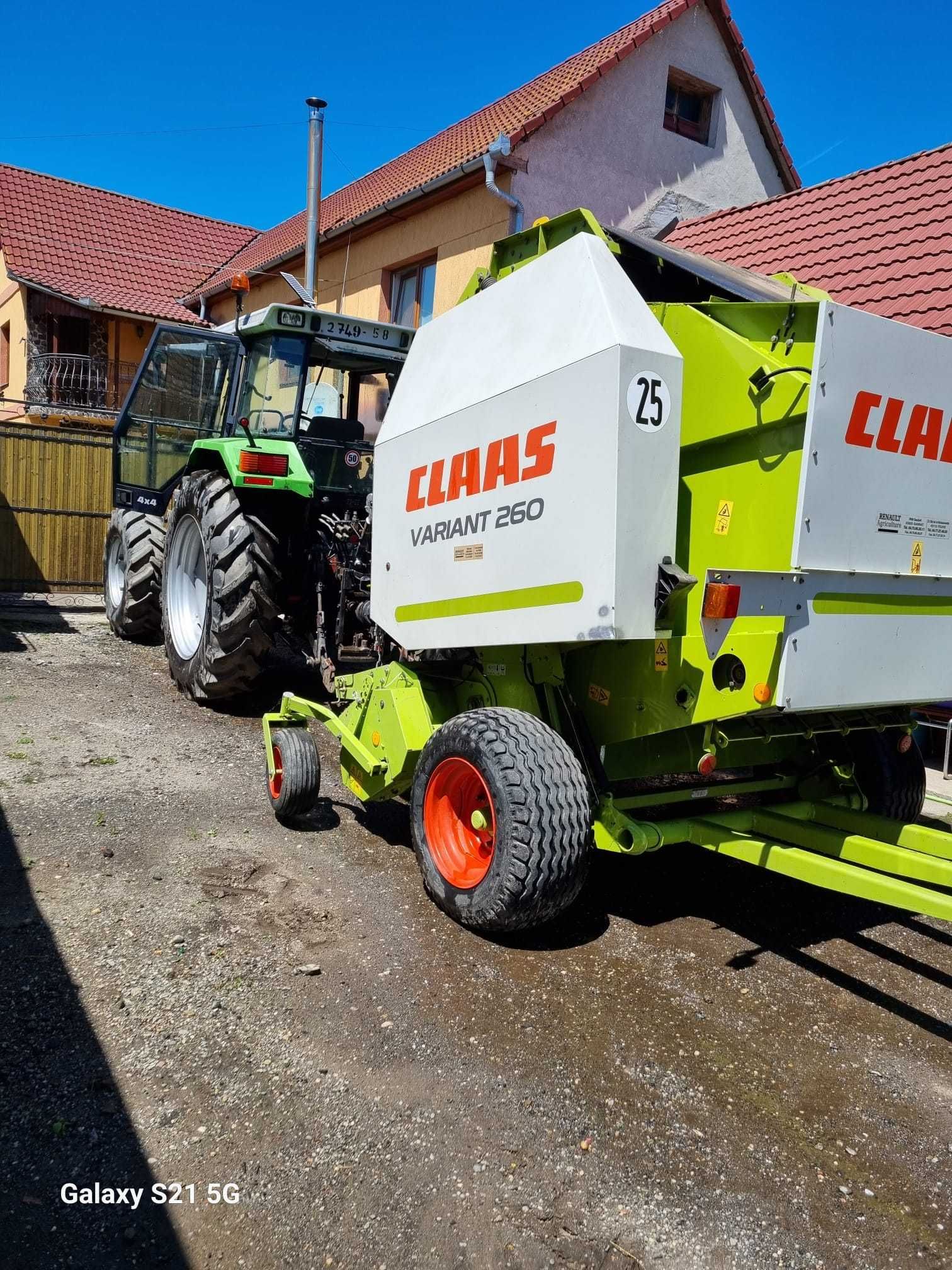 Presa Claas Variant 260, plug Landsberg reversibil, combinator 3,6m