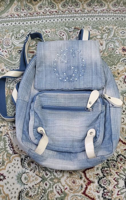 Стильный джинсовый рюкзак | Универсальный, вместительный