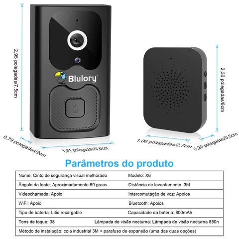 !АКЦИЯ Blulory Умный дверной звонок X6 Smart Door Bell