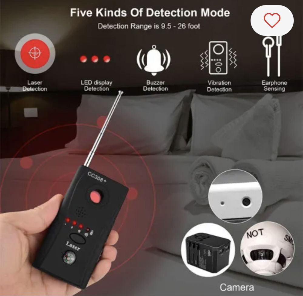 Detector aparate spionaz camere microfon