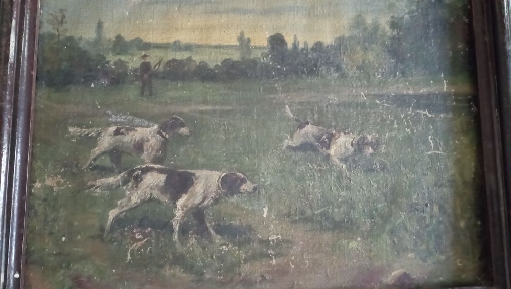 Две  картины  1 Охота, 2 Дети в танце.