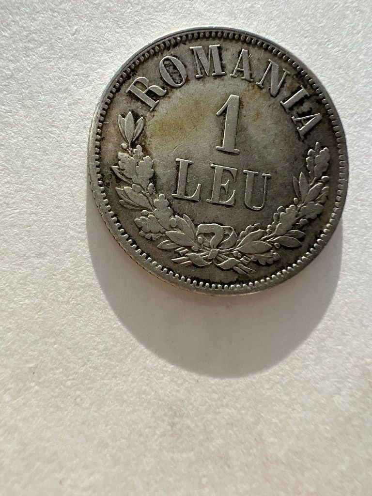 Monda Romania 1 leu 1874 argint