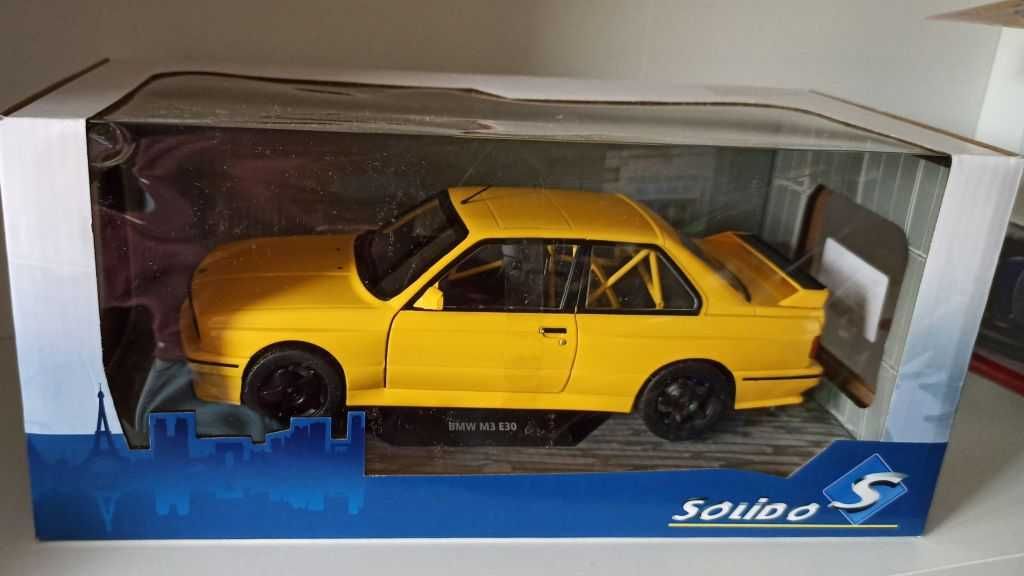 Macheta BMW M3 E30 Street Fighter 'ursulet' galben 1990 - Solido 1/18