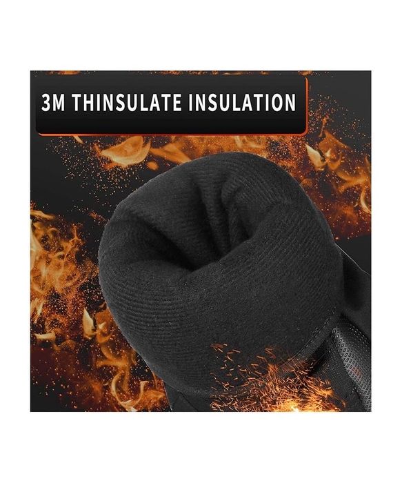 Manusi de ski barbati, 3M Thinsulate, Achiou, XL, negru