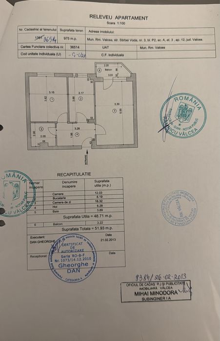 Vanzare apartament 2 camere ultra central, Râmnicu Vâlcea Știrbei Vodă