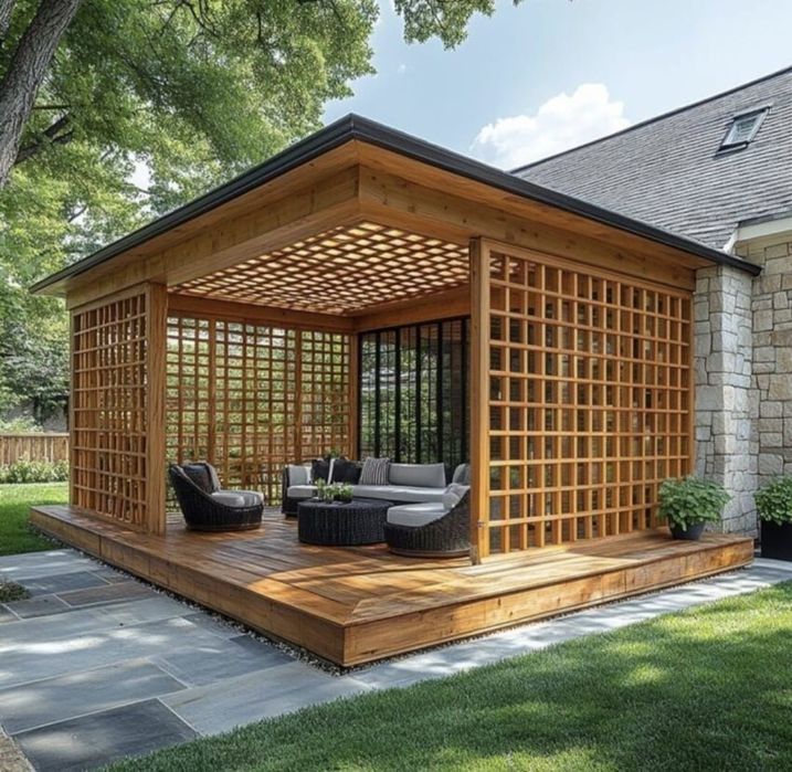 Terase din lemn -foișoare la comanda -pergole modele moderne -leagăne