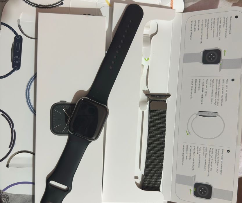 apple watch series 9 45mm graphite ss graphite mil lp cel