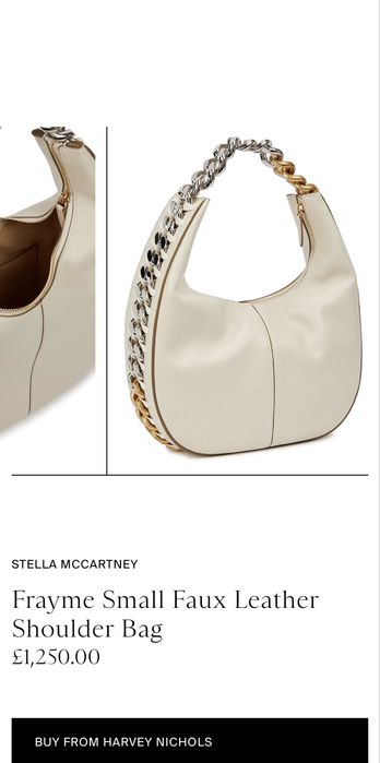 Оригинална чанта Stella McCartney Frayme Faux Shoulder Bag