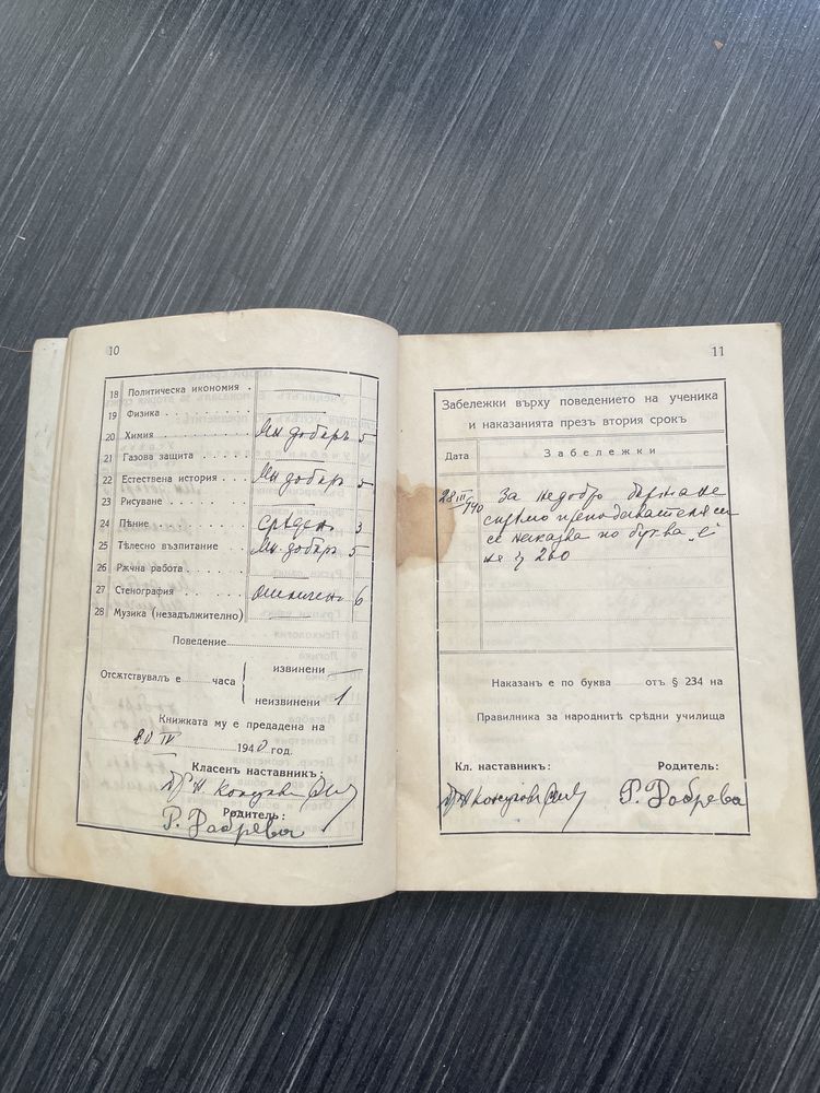 Бележник от 1939/1940 г.
