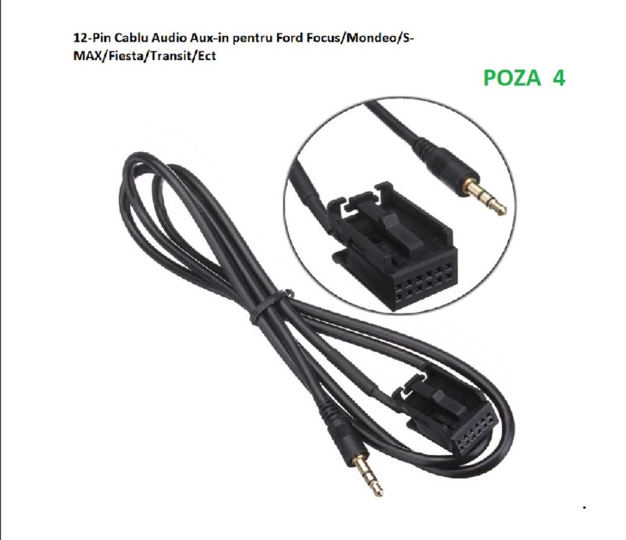 Cablu adaptor auxiliar USB Ford Bluetooth - Jack - Microfon