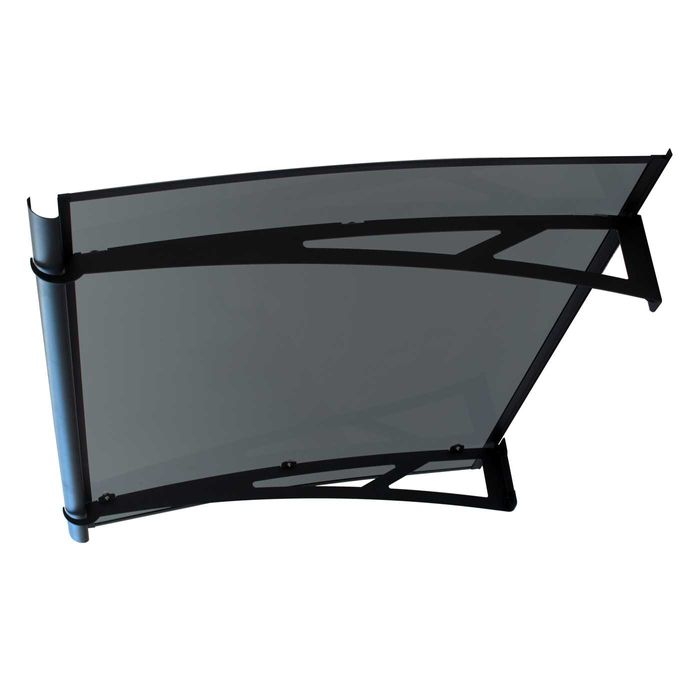 Copertină NEO Otel + ALU cu Jgheab + Plexiglas de ușă 120/150x100cm