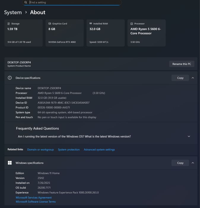 Настолен гейминг компютър! RTX 4060 Ryzen 5 5600 32RAM