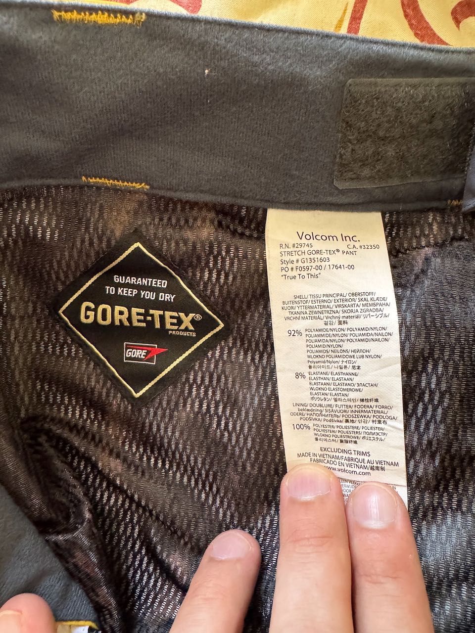 Сноуборд панталон Volcom, Gore-tex, размер М