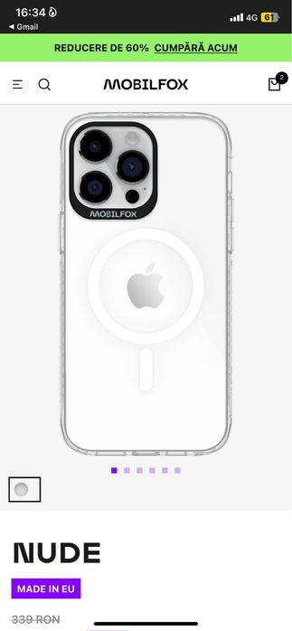 Husa Mobilfox Iph 14 Pro Max (+Folie Sticla Cadou)