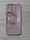 Husă Glitter pentru iPhone 16 Pro Max – Roz, Magnetică, Shockproof