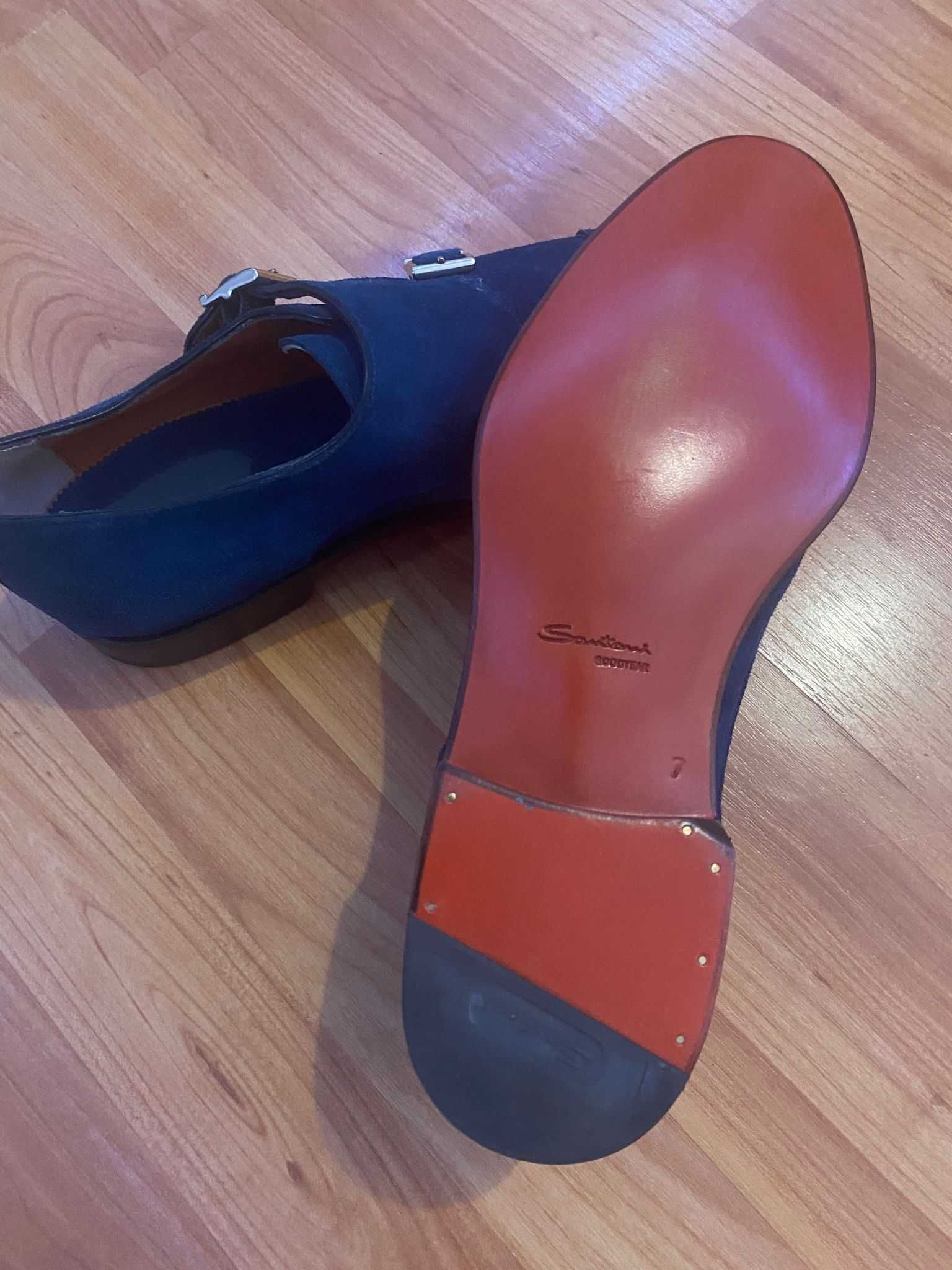 Pantofi ocazie din piele Farfetch Santoni marimea 7 / EUR 40-41