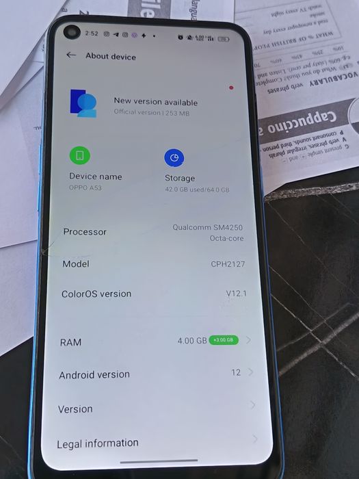 Appo A53 sotiladi, juda ham arzon narxda