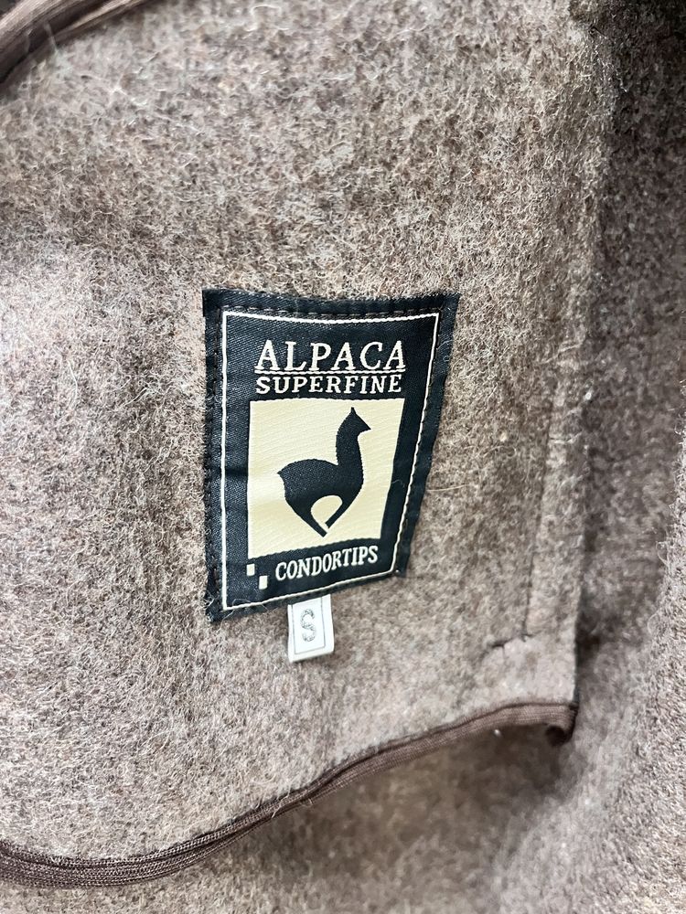 Палто от алпака и естествен косъм