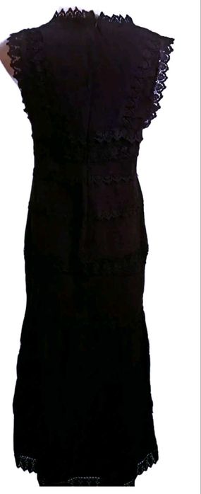 Rochie neagra, lungă, S