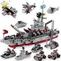 Joc Construit tip Lego Warship 554 piese 2 figurine