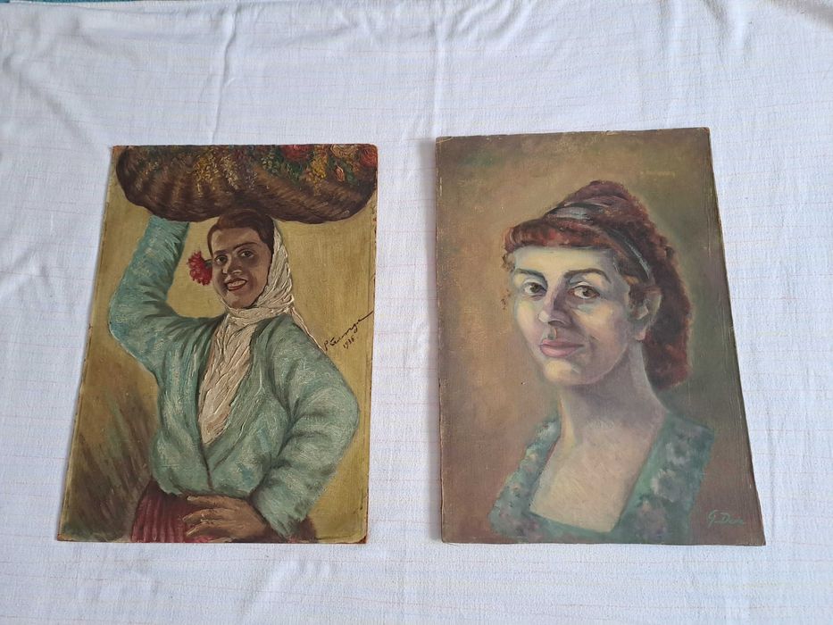 tablou pictura veche romaneasca semnata datata