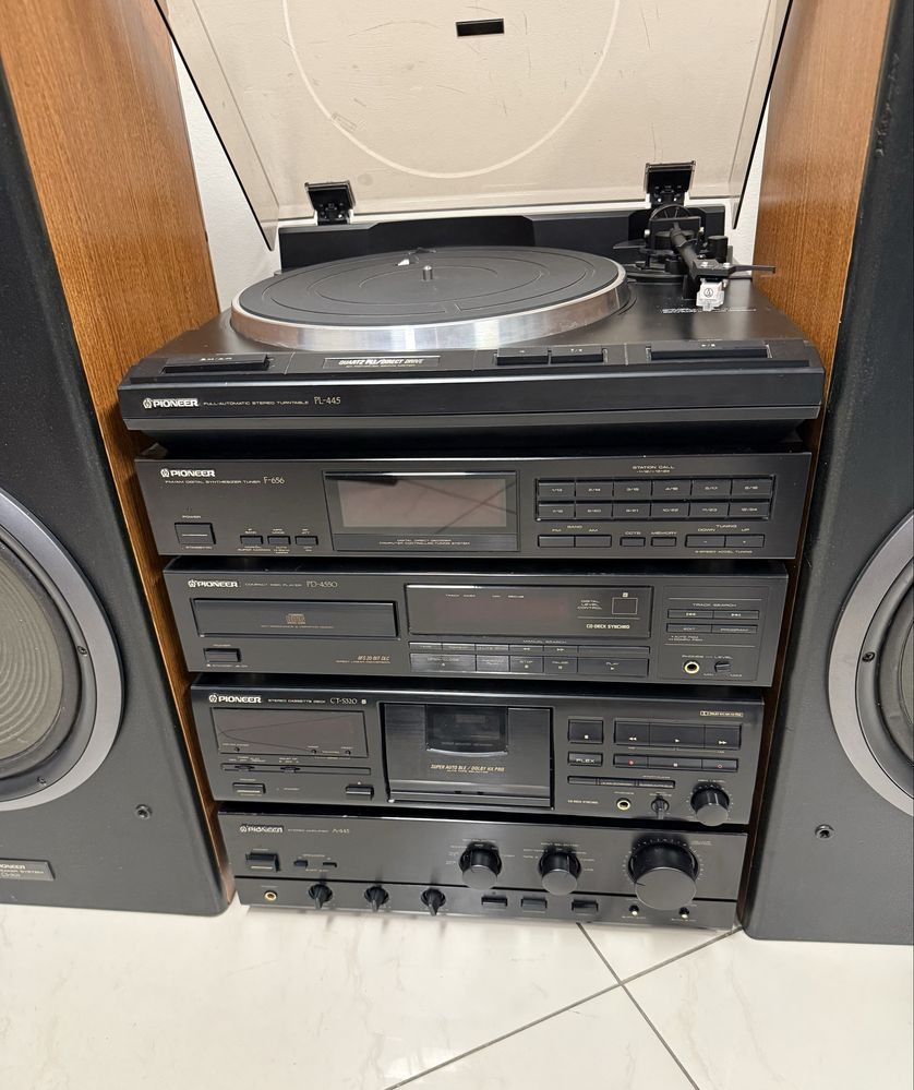 Ретро аудио сет PIONEER - усилвател, дек, cd, тунер, грамофон, колони