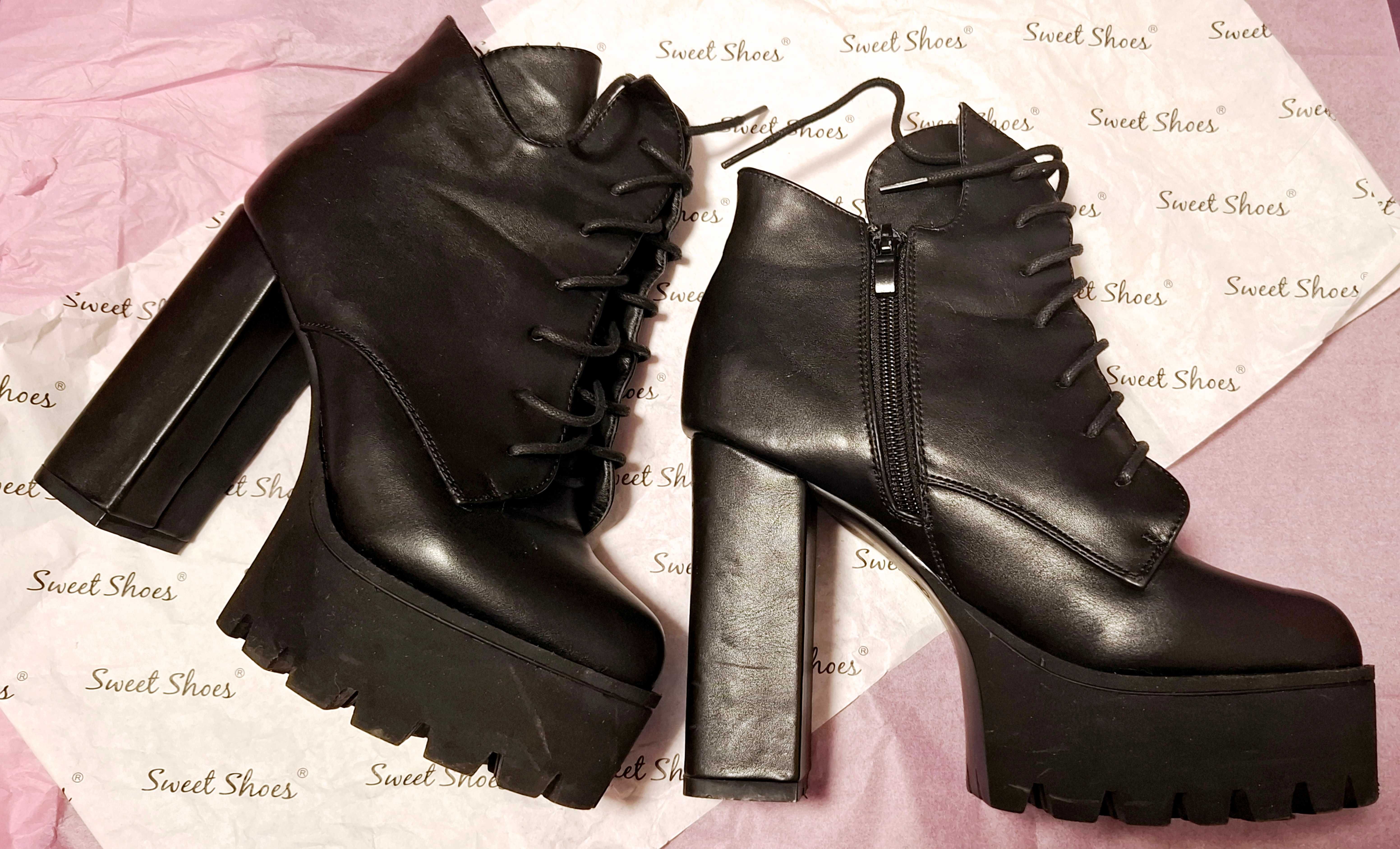 Botine Dama cu toc - Black