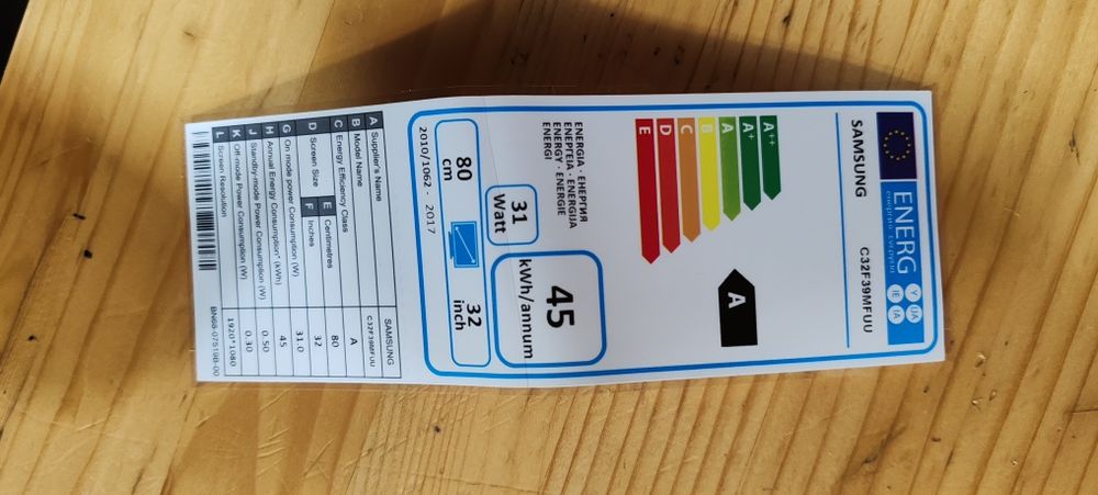 Monitor Samsung C32F39MFUU, 32", Full HD, Curbat, Nou, cu telecomanda