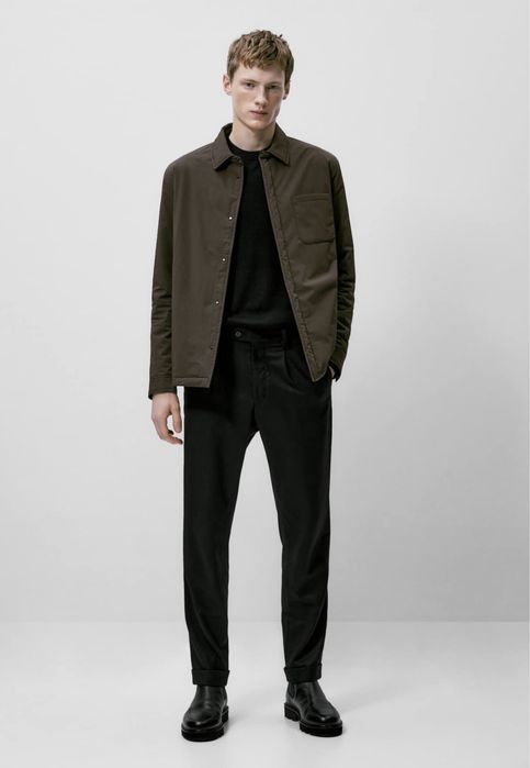 Geaca subtire Massimo Dutti, neagra/kaki