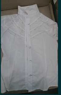Блузка белая с коротким 8-10лет