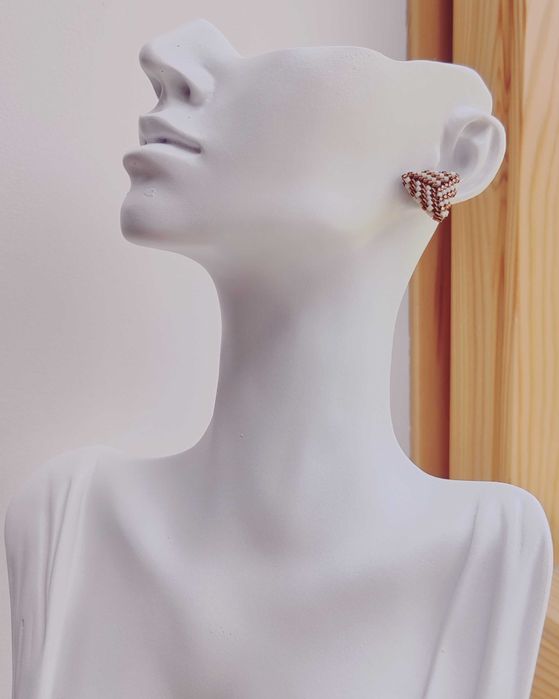 Ръчно изработени обеци - Сребро 925 / Стомана и Японски мъниста Миюки