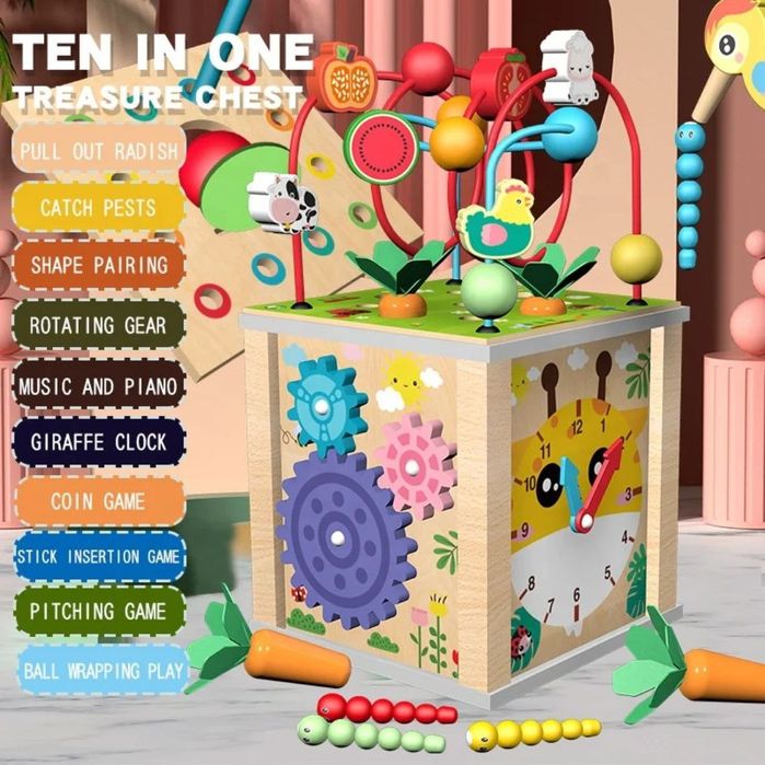 Деревянная развивающая игрушка "Морковка" - музыкальный инструмент и с