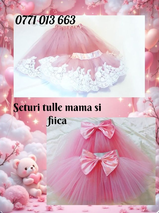 Fustite fetite serbare  Mama si fiica  Domnisoare onoare